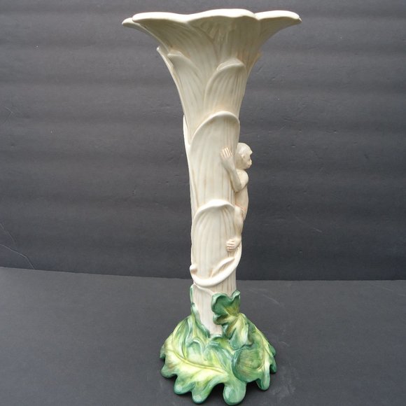 Fitz and Floyd Cape Town MONKEY&PALM CANDLE PILLAR - Picture 4 of 16